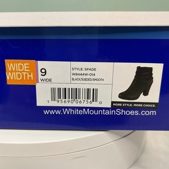 Women’s White Mountain Faux Suede Bootie - 9W - BLACK - NEW in Box - Picture 11 of 11